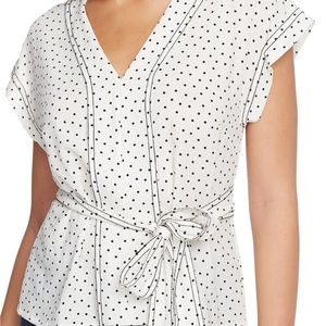 STATE Dotted Belted Top